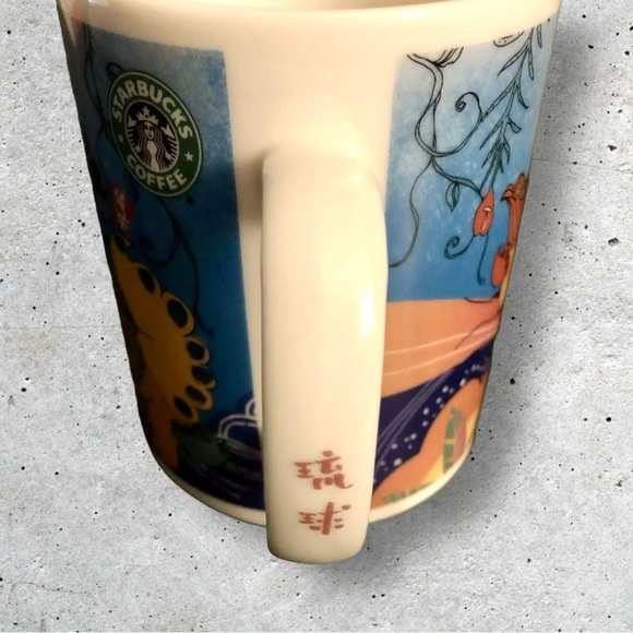 Starbucks 2007 Japan Okinawa Limited rare mug shi-sa lion shisa cup Old Logo - Picture 4 of 5